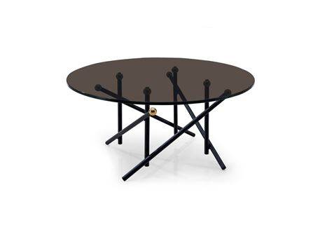 C17053 - Round Smoked Glass Coffee Table