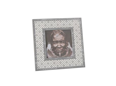 84498 - Photo Frame Oriental Wood Small