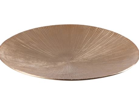 76809 - Dish Ribbed Round Aluminium Copper Large