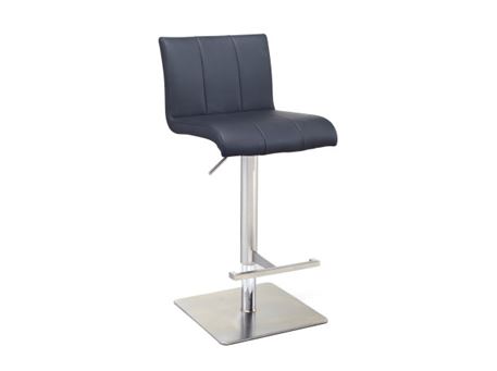 C435 - Leather bar stool.